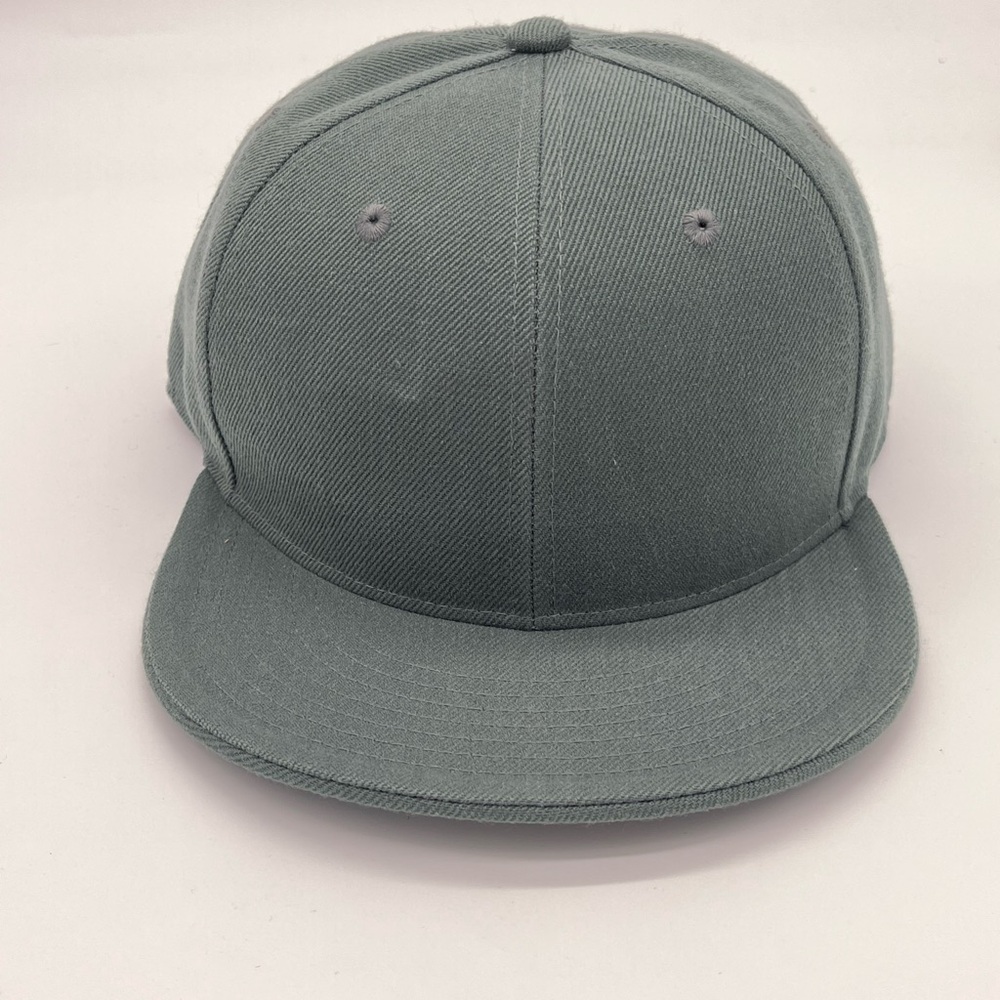 KBETHOS size 8 solid flat brim bill fitted trucker hat